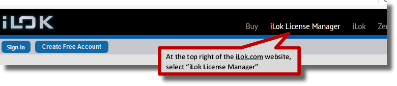 Open iLok.com in a new page.